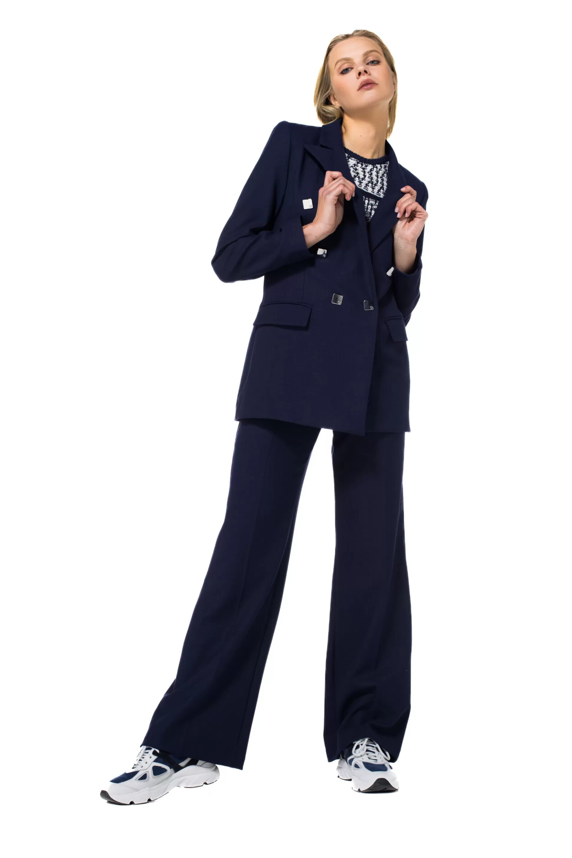 Caroline Biss Trousers*1523-21 / Comfortable City Look Trousers, Straight Leg, Normal Waist