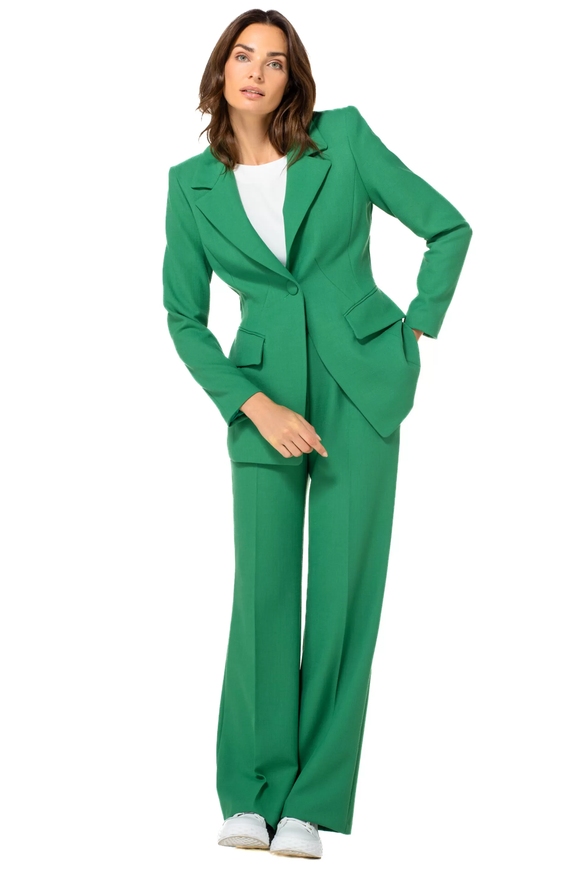Caroline Biss Trousers*1523-62 / Comfortable City Look Trousers, Straight Leg, Normal Waist