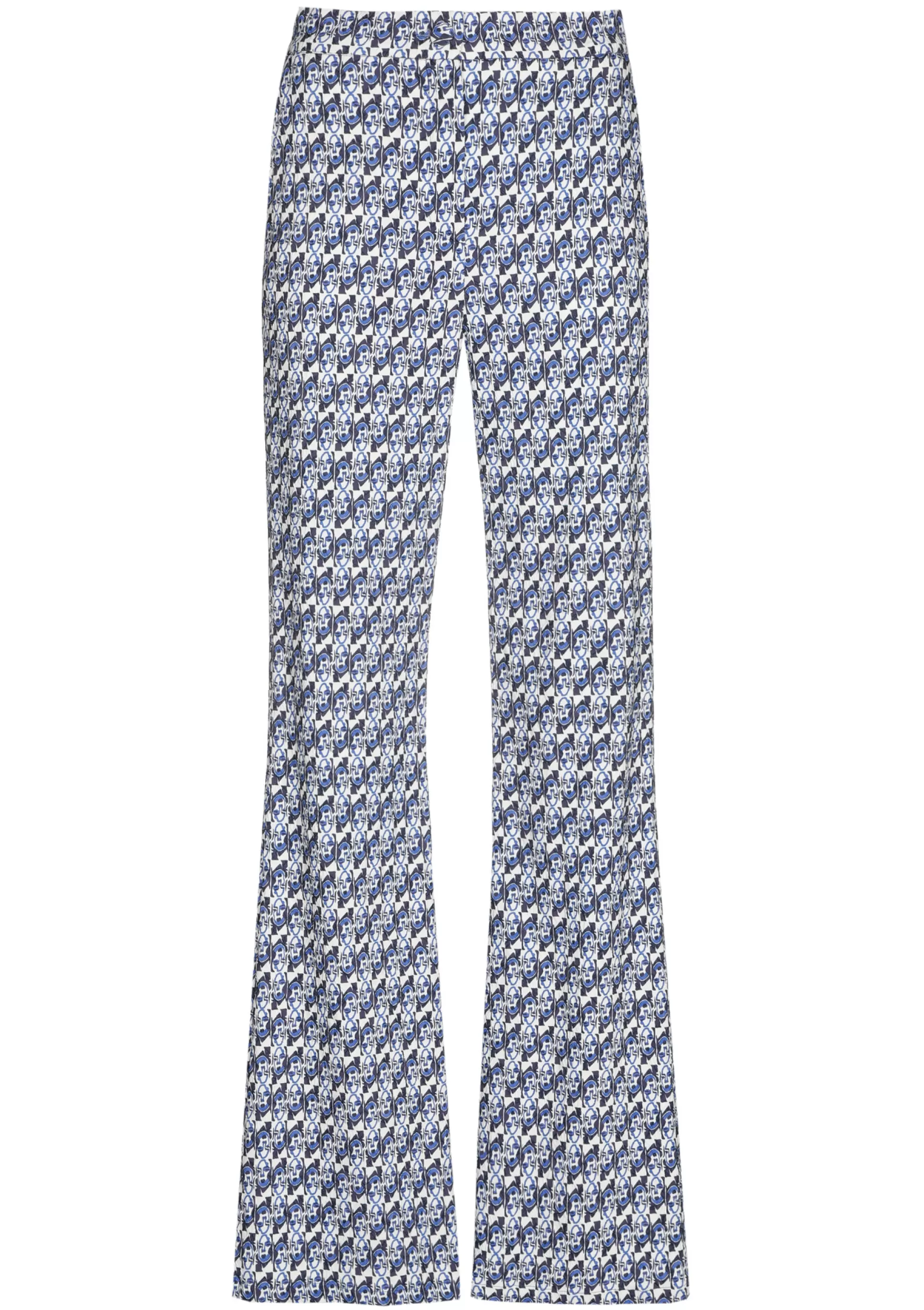 Caroline Biss Trousers*1550-29 / Comfortable Pants, Bootcut, Normal Waist, Pop-Art Print