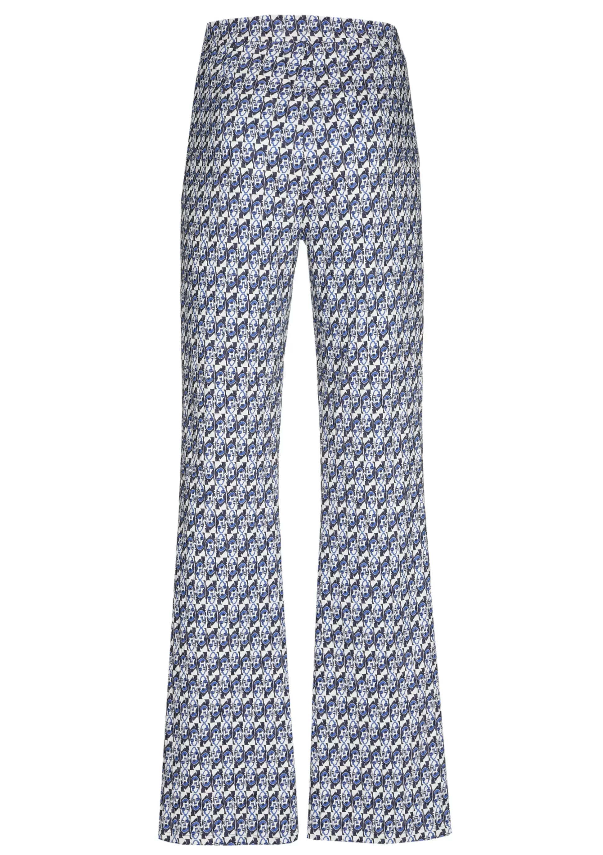 Caroline Biss Trousers*1550-29 / Comfortable Pants, Bootcut, Normal Waist, Pop-Art Print