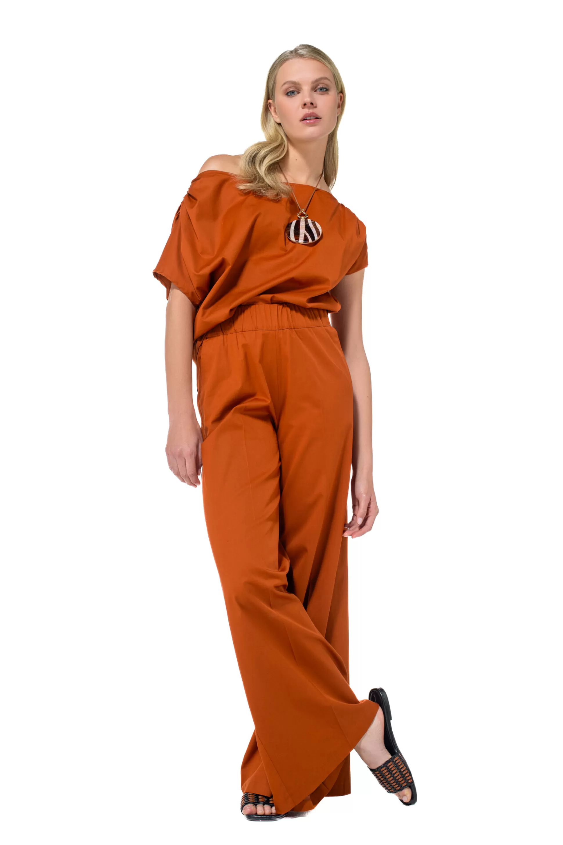 Caroline Biss Trousers*1569-35 / Comfortable wide trousers in cotton, normal waist