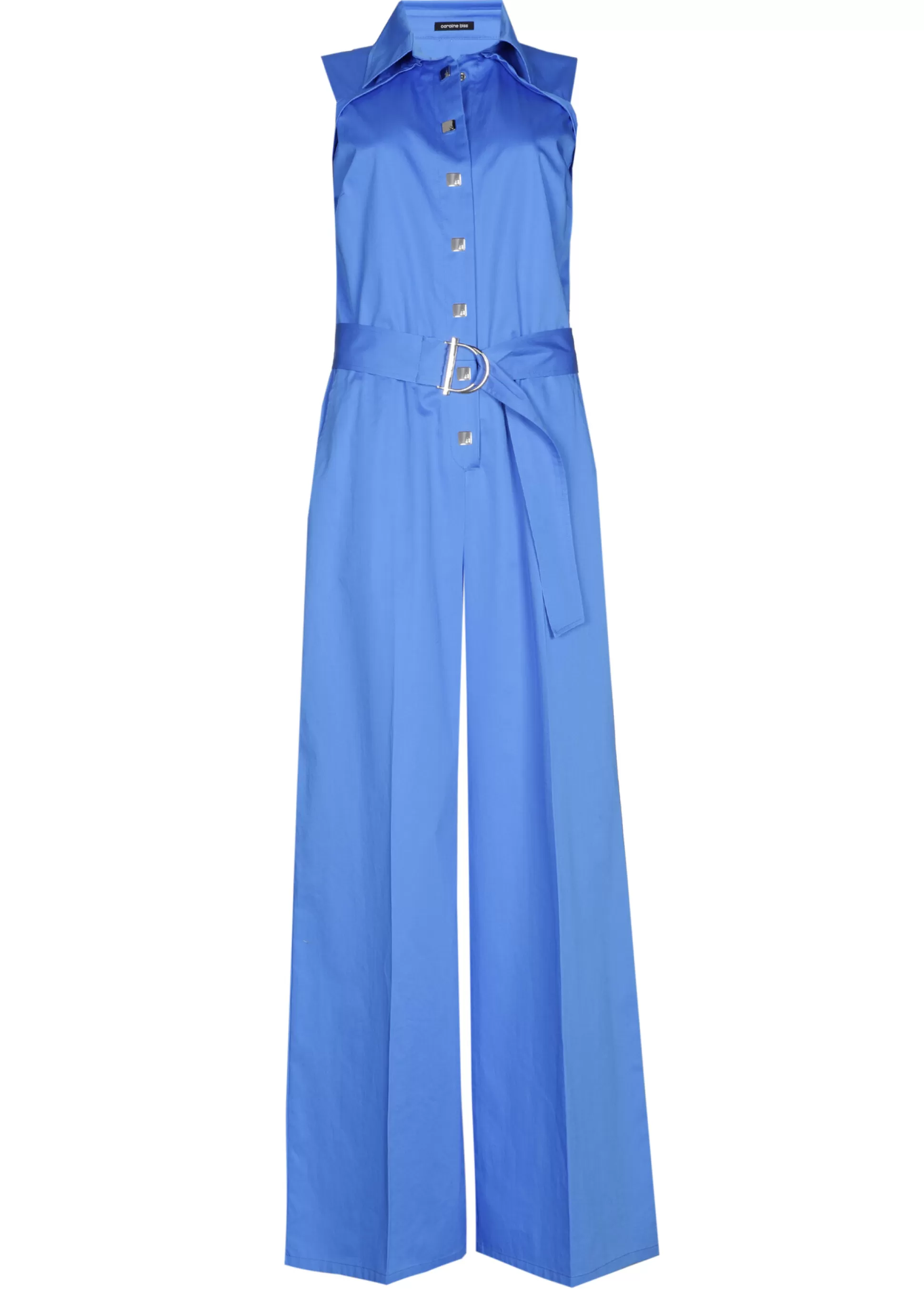 Caroline Biss Trousers*1577-27 / Comfortable Jumpsuit In Cotton, Ankle Length, Wide Leg