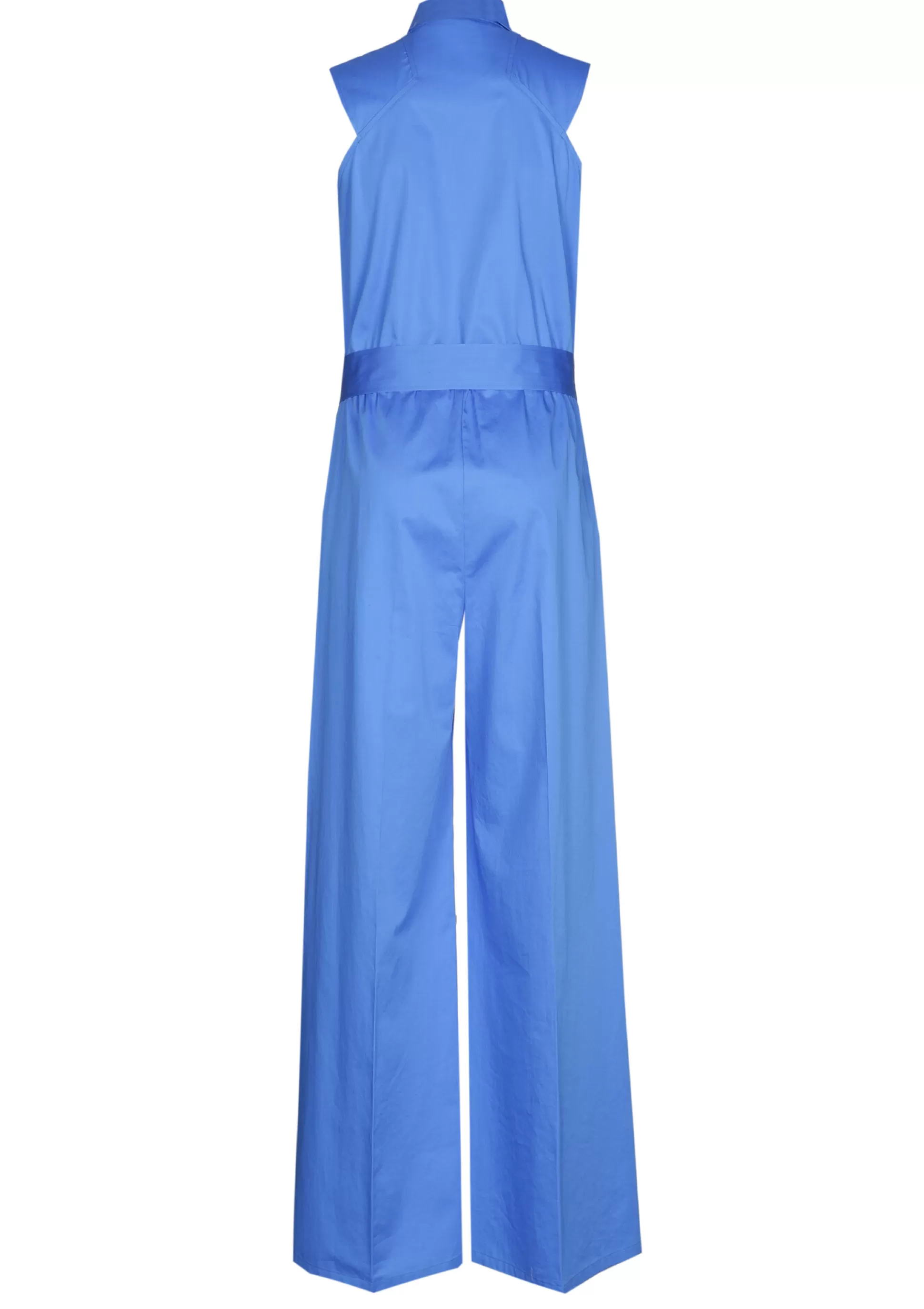 Caroline Biss Trousers*1577-27 / Comfortable Jumpsuit In Cotton, Ankle Length, Wide Leg