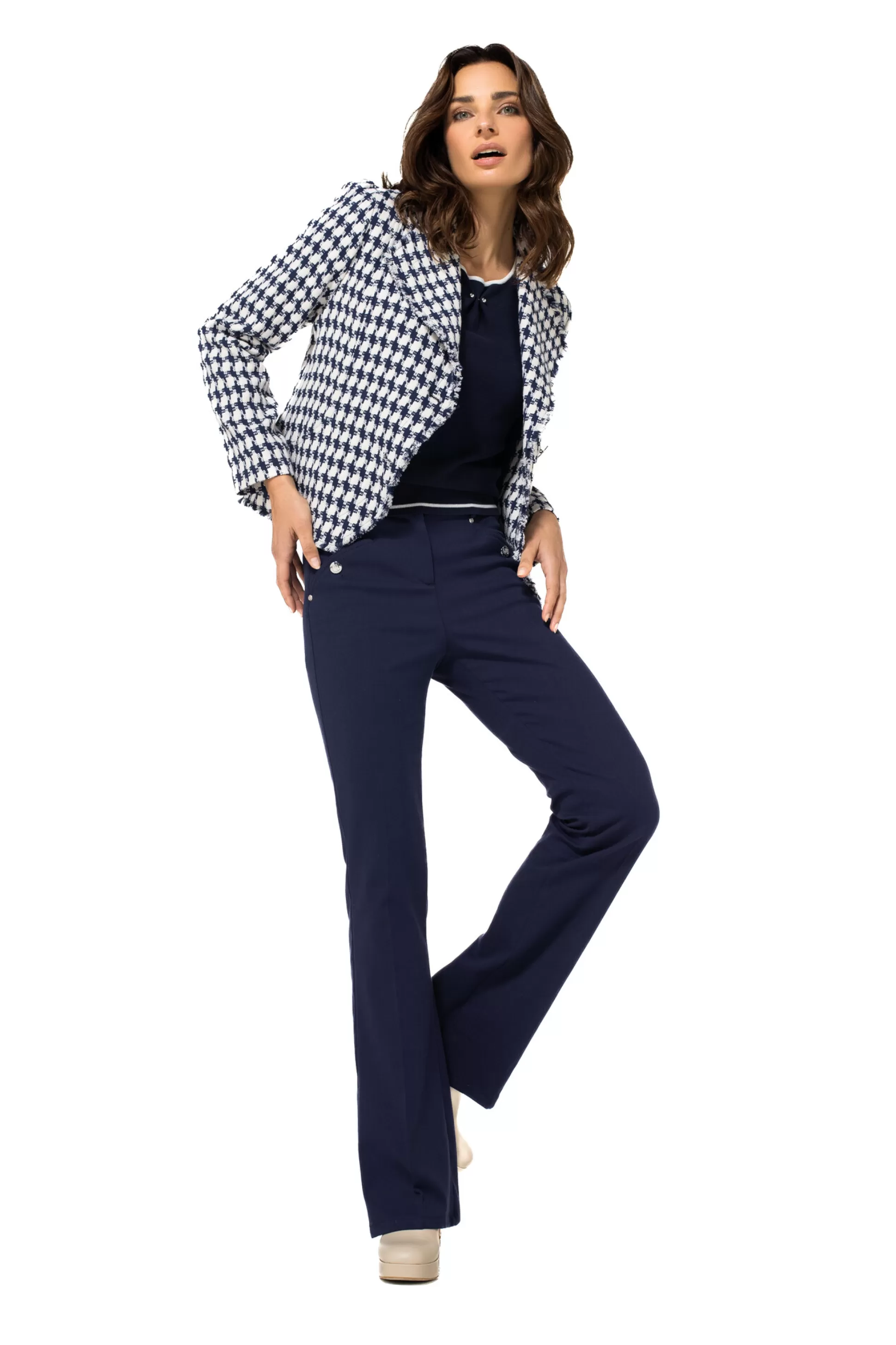 Caroline Biss Trousers*1578-21 / Comfortable City Look Trousers, Bootcut, Normal Waist