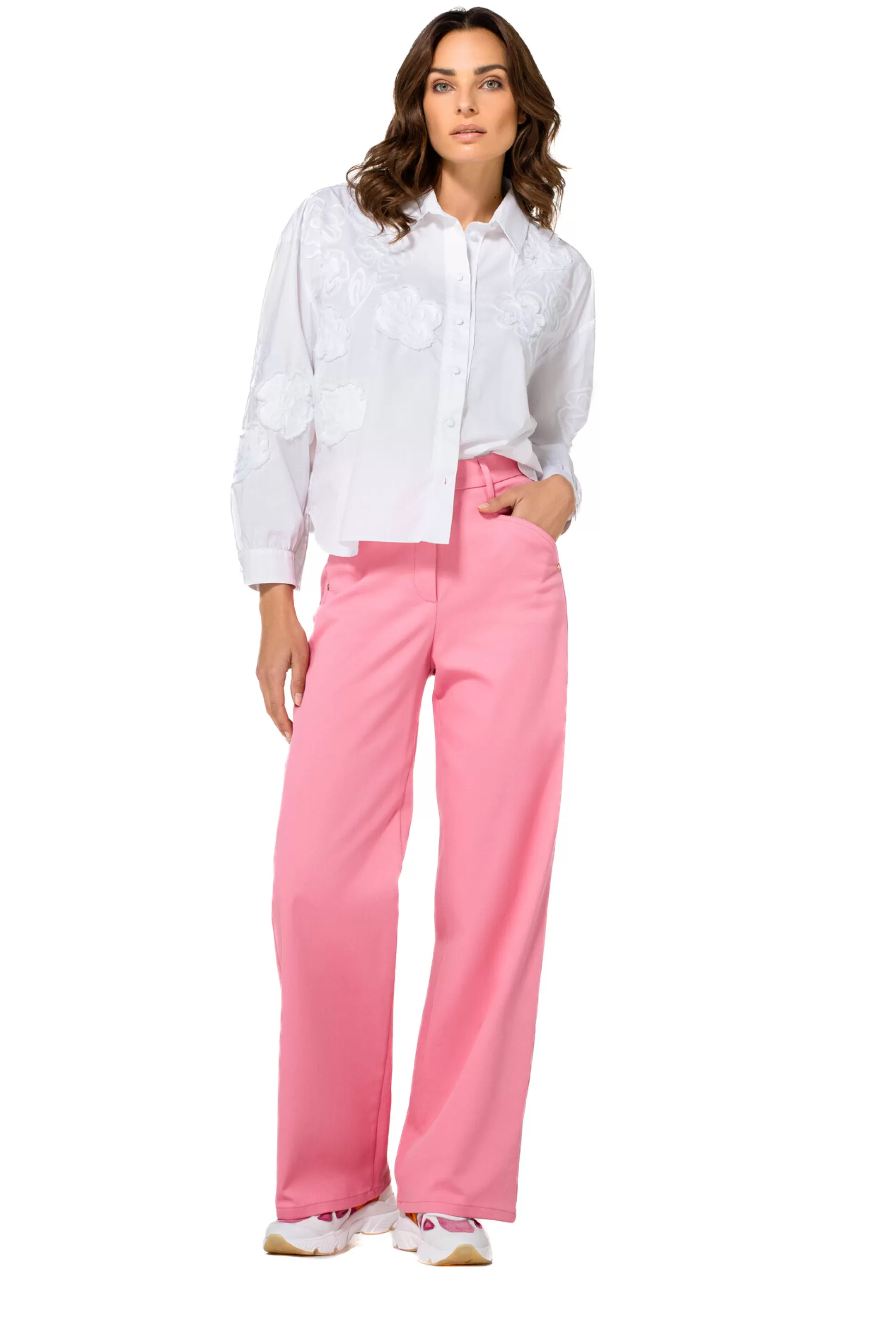 Caroline Biss Trousers*1579-71 / Comfortable Trousers In Cotton, Wide Leg, Normal Waist