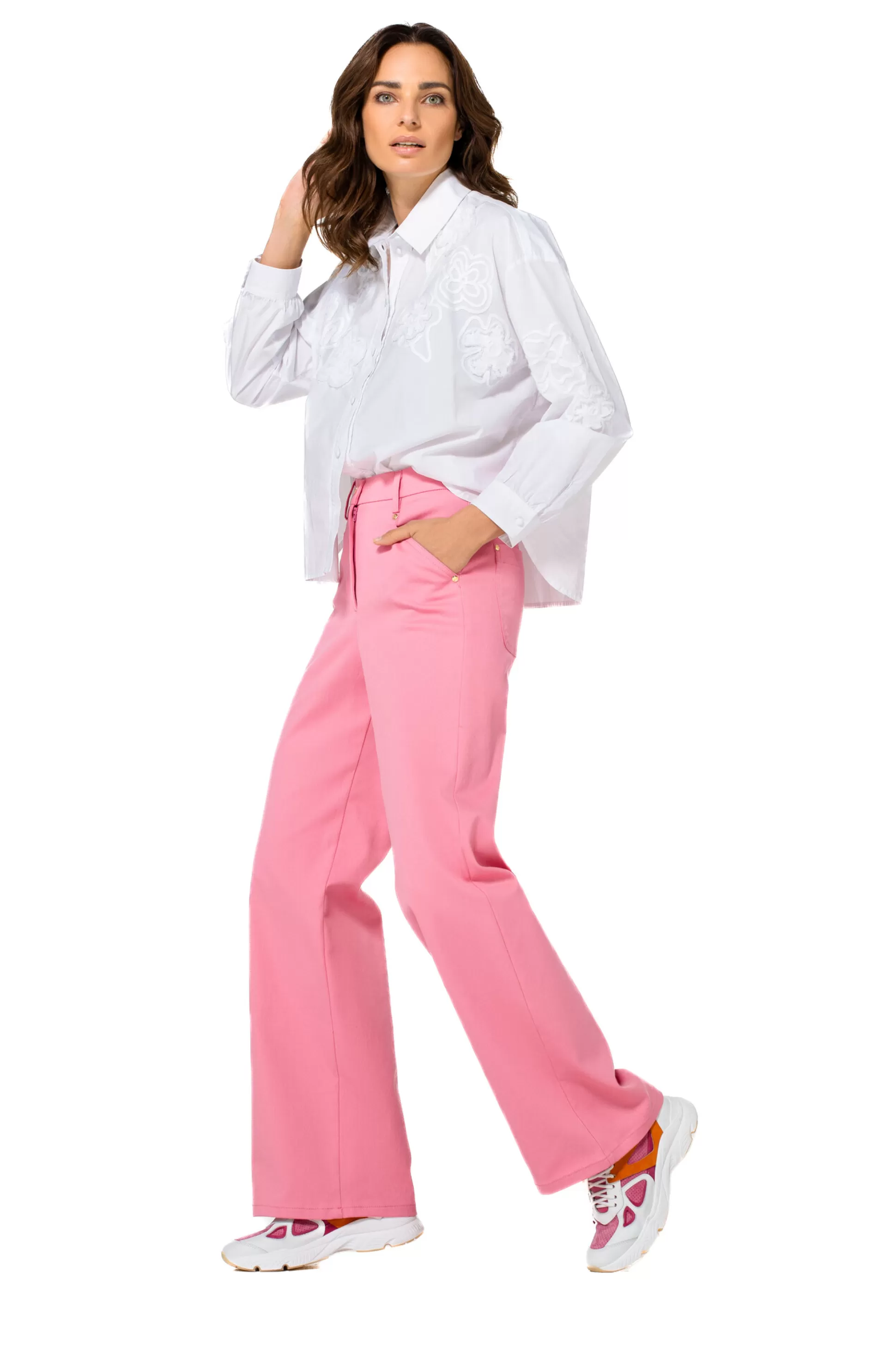 Caroline Biss Trousers*1579-71 / Comfortable Trousers In Cotton, Wide Leg, Normal Waist