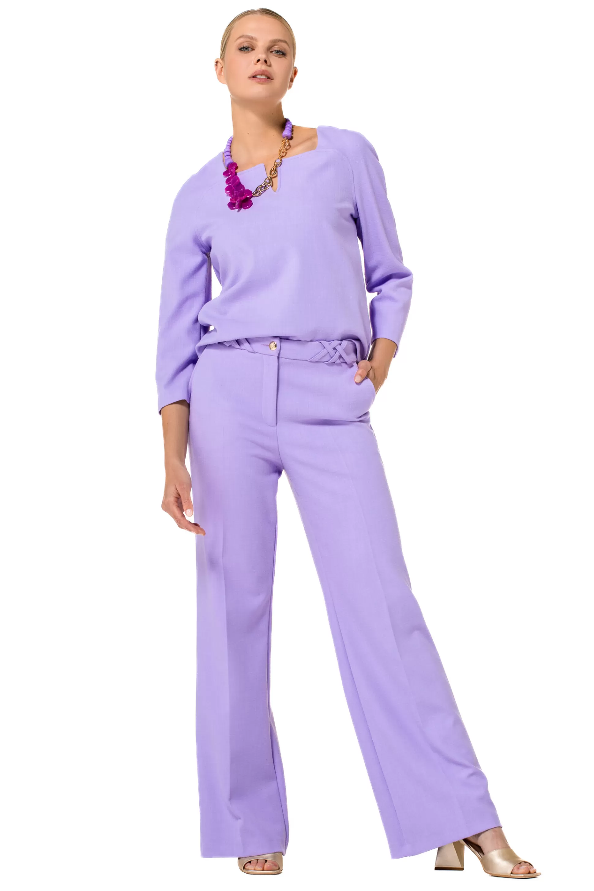 Caroline Biss Trousers*1581-46 / Comfortable Dress Trousers, Straight Leg, Normal Waist